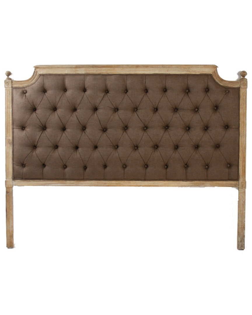 Zentique Louis Queen Tufted Headboard In Brown