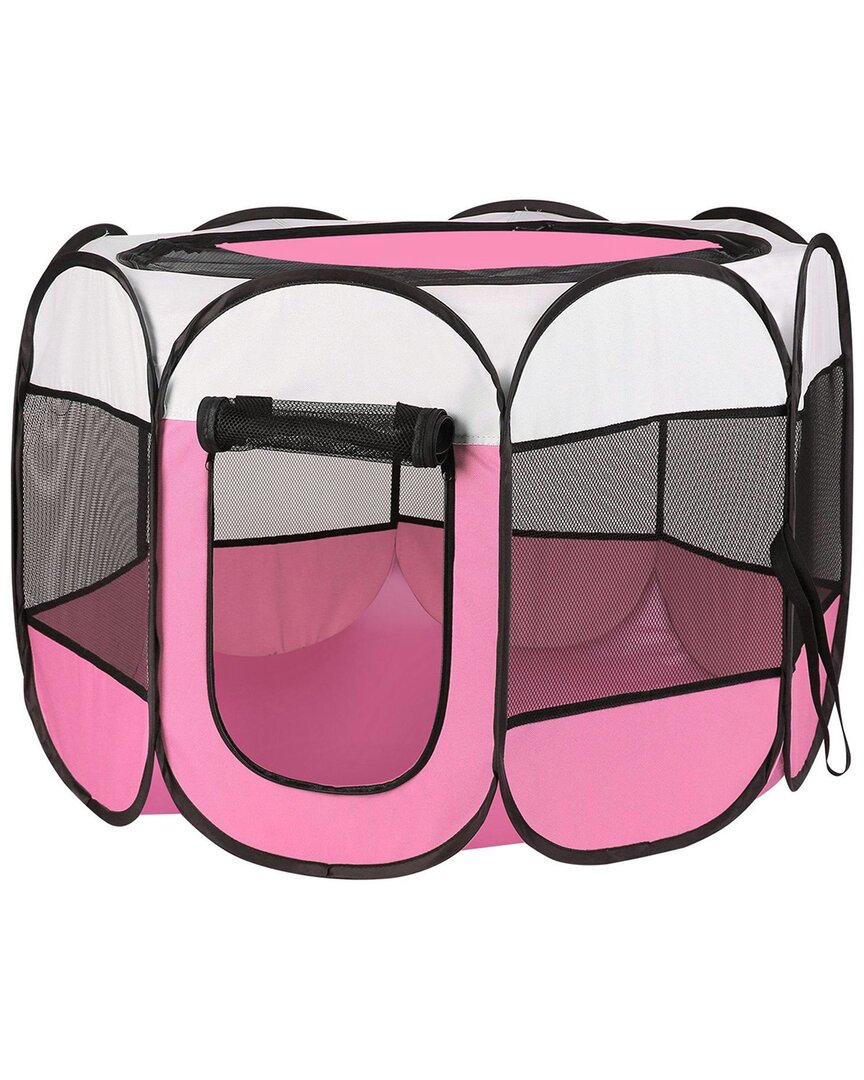 Fresh Fab Finds Portable Foldable Pet Tent / Kennel In Pink