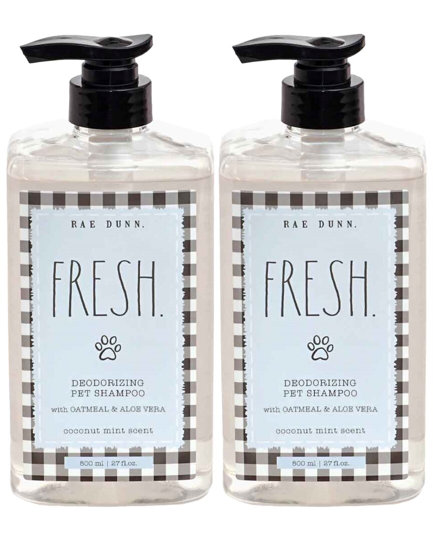 Rae Dunn Fresh. Coconut Mint Deodorizing Pet Shampoo 2-pack