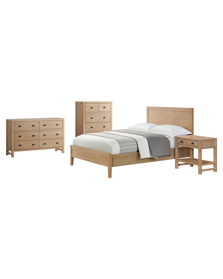 Alaterre Furniture Arden 4pc Bedroom Set With King Bed In Natural
