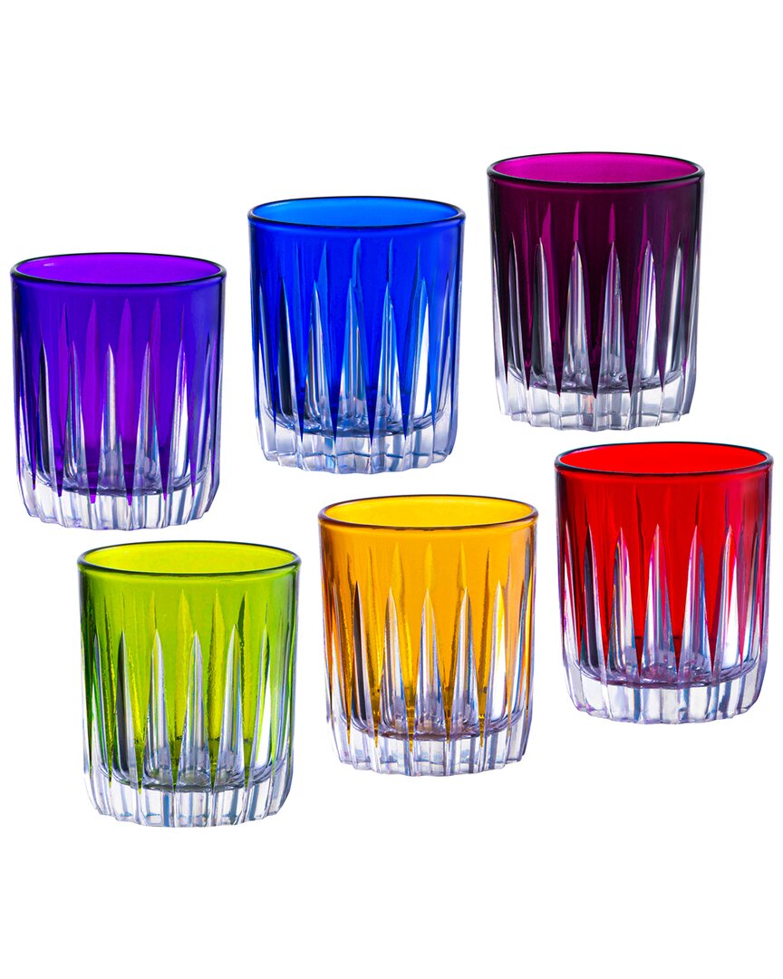 Barski Set Of 6 Colored Shot Glasses