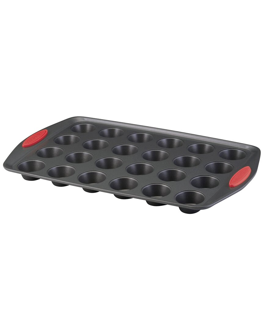 Rachael Ray Yum-o Nonstick 24-cup Oven Lovin Mini Muffin Pan In Black