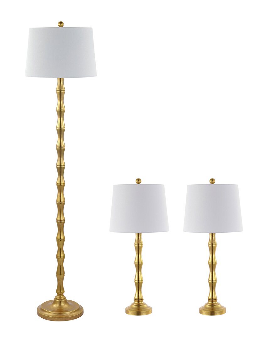 Safavieh Aurelia Floor And Table Lamp Set In Gold