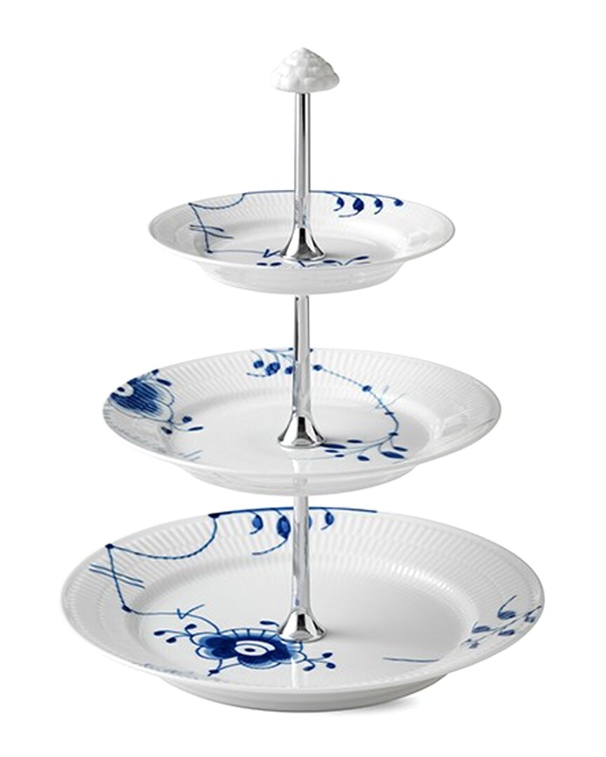 Royal Copenhagen Blue Fluted Mega 3-tier Etagere