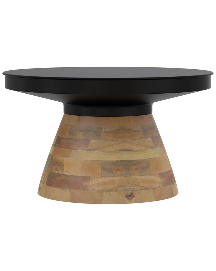 Worldwide Home Furnishings Modern Round Coffee Table In Black