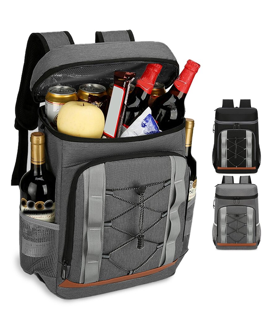 Fresh Fab Finds Cooler 36-can Insulated Backpack In Gray
