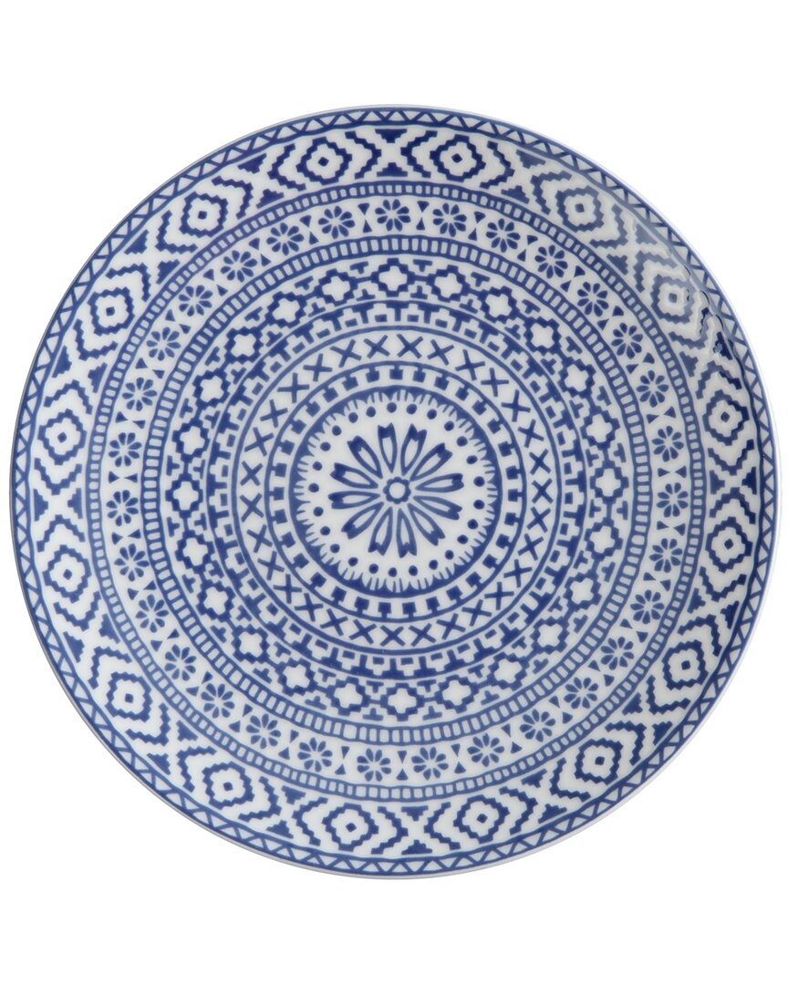 Fortessa D&v Set Of 4 8in Casablanca Coupe Plates In Blue