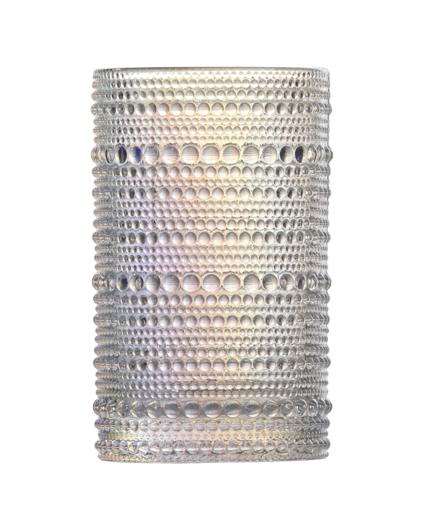 Fortessa Set Of 6 Jupiter Glass Iridescent Iced Beverage Glasses In Transparent