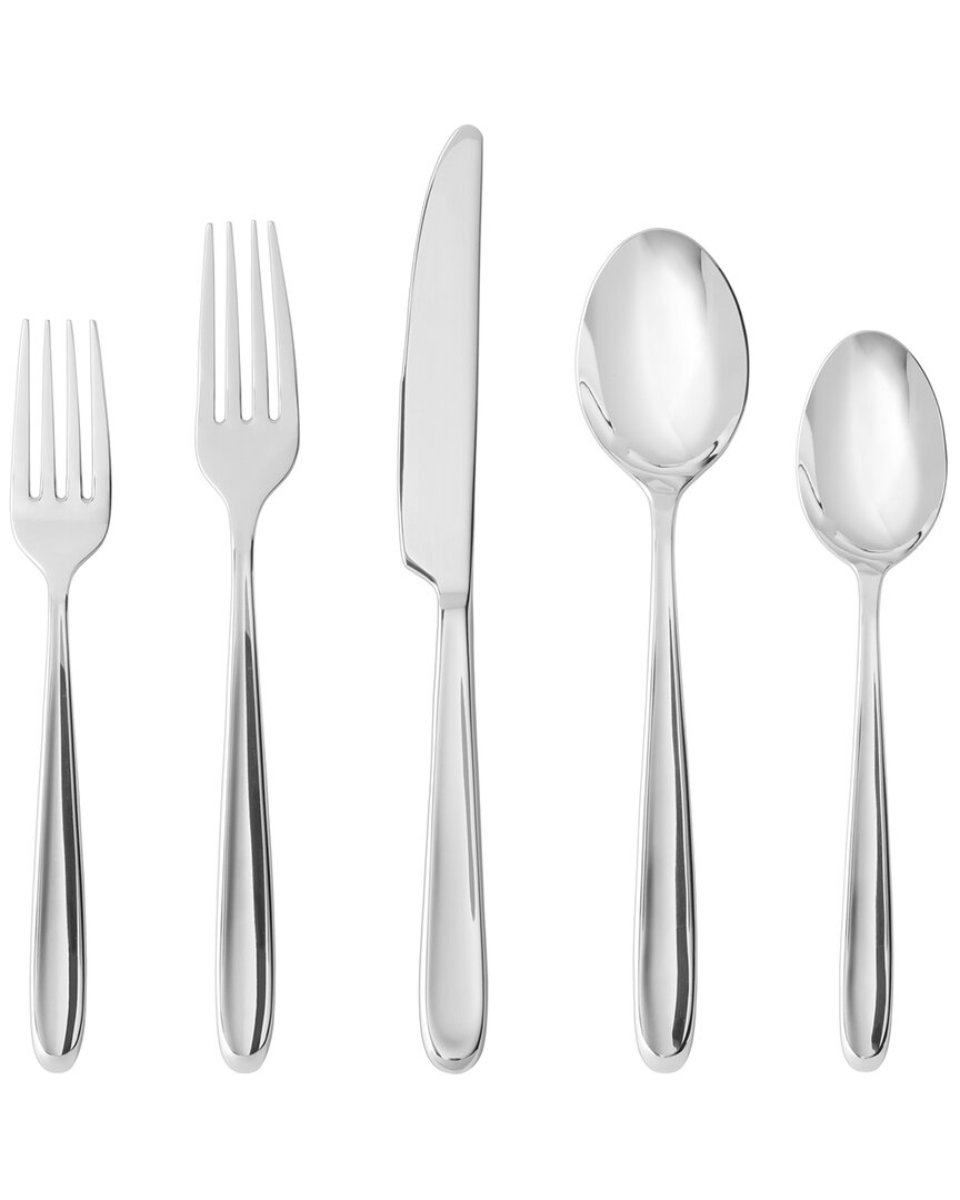 Fortessa Scoop 20-piece Flatware Set, Service For 4 In Silver