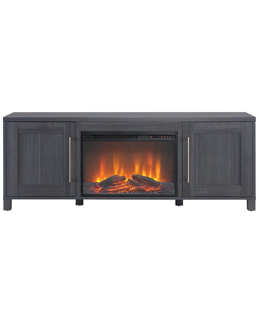 Abraham + Ivy Chabot 26in Tv Stand With Fireplace For Tvs Up To 80in In Gray