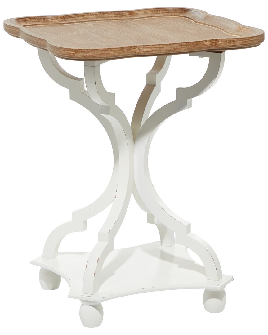 Peyton Lane Farmhouse Rectangle Accent Table In White