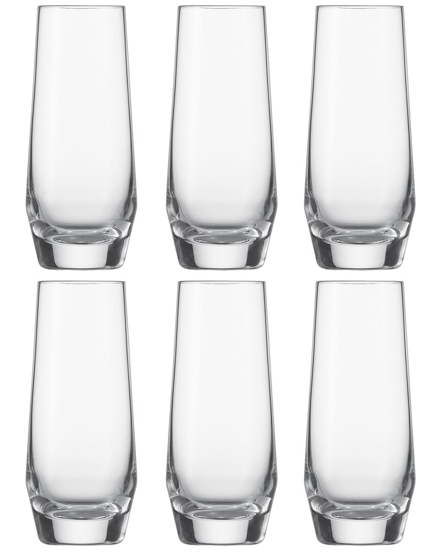 Zwiesel Glas S Pure Tritan Crystal Stemless Champagne Flutes (set Of 6) In Transparent