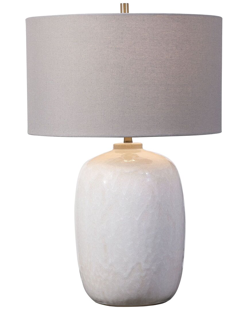 Uttermost Winterscape Glaze Table Lamp In Cream
