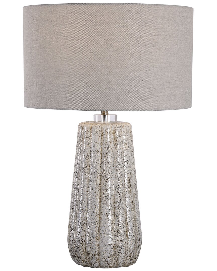 Uttermost Pikes Stone Table Lamp In White