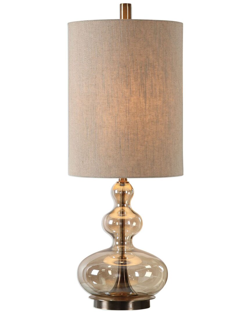 Shop Uttermost Formoso Glass Table Lamp In Brown