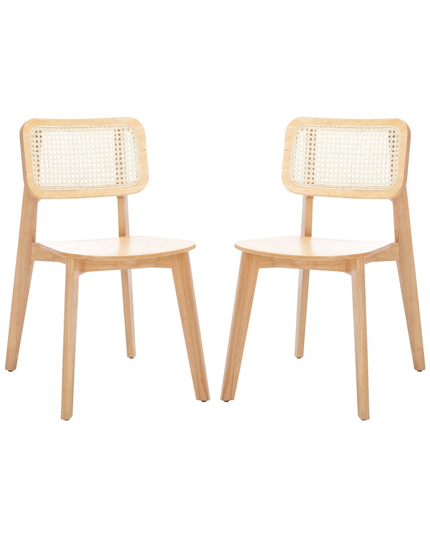 Safavieh Set Of 2 Luz Cane Dining Chairs