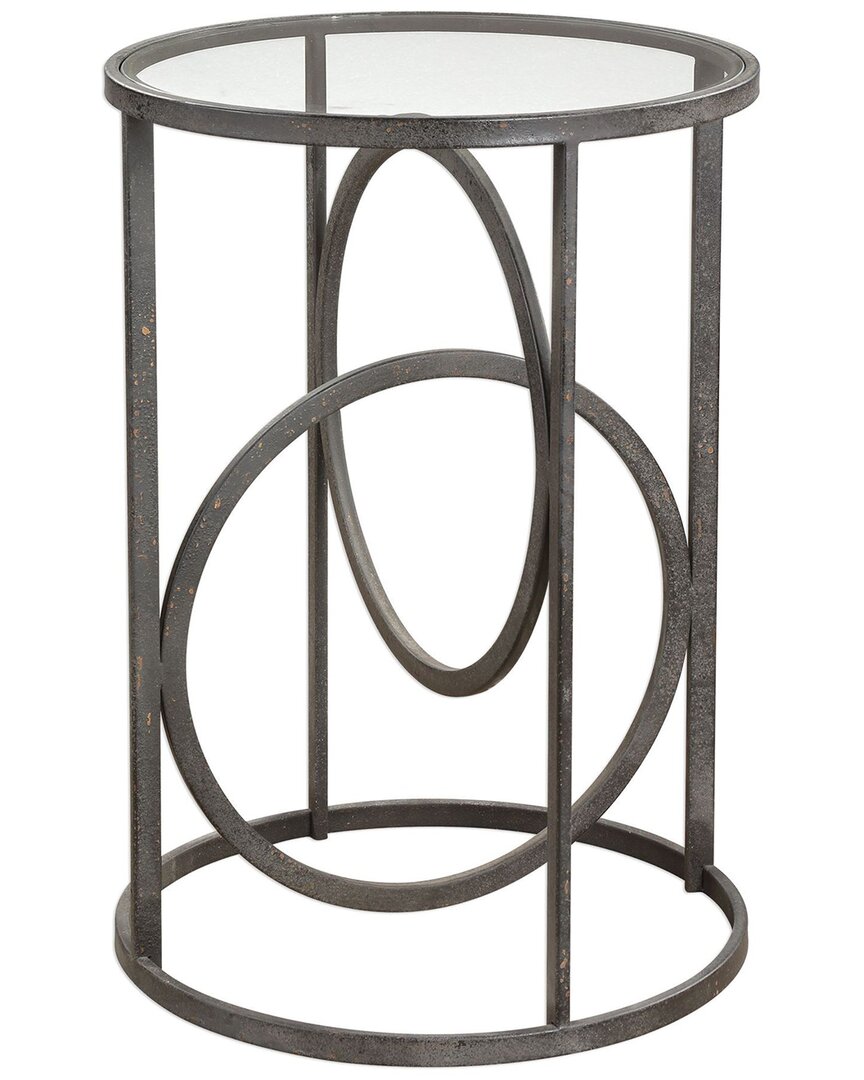 Uttermost Lucien Iron Accent Table In Black