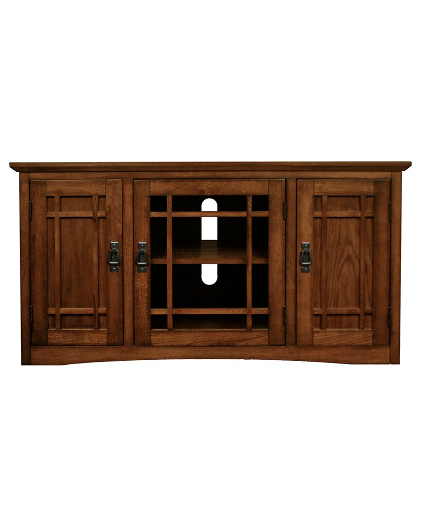 Leick Home Mission Solid Wood Corner Tv Stand For 50in Tvs In Brown