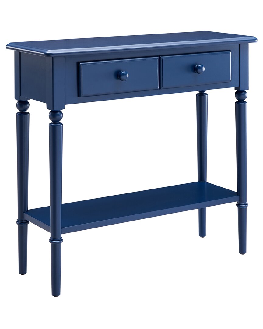 Leick Home Coastal Solid Wood Hall Console Table With Drawer Storage