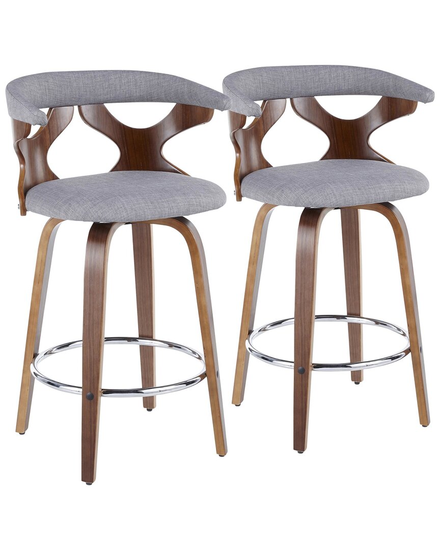 Lumisource Set Of 2 Gardenia Counter Stools In Brown