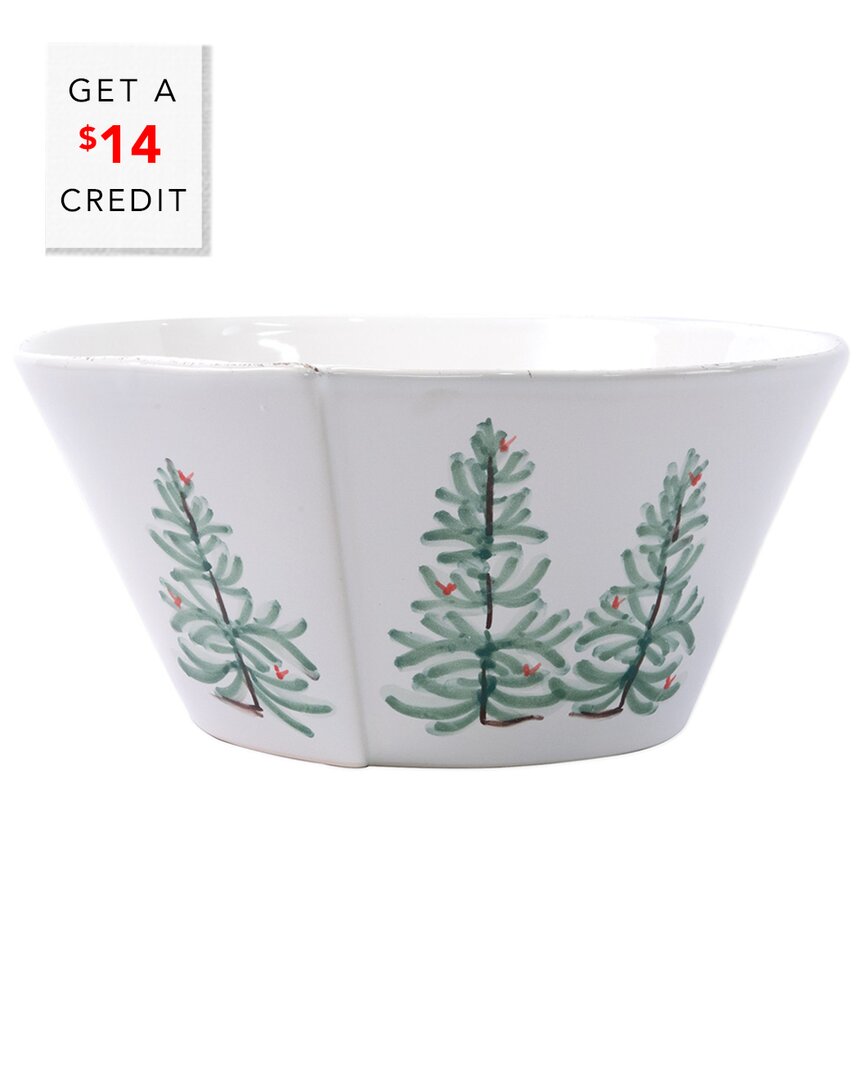 Vietri Lastra Holiday Large Stacking Serving Bowl In Multicolor
