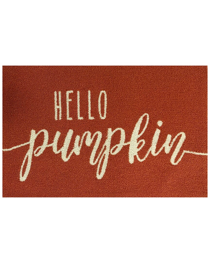 The Rug Market Hello Pumpkin 30x48 Doormat In Orange
