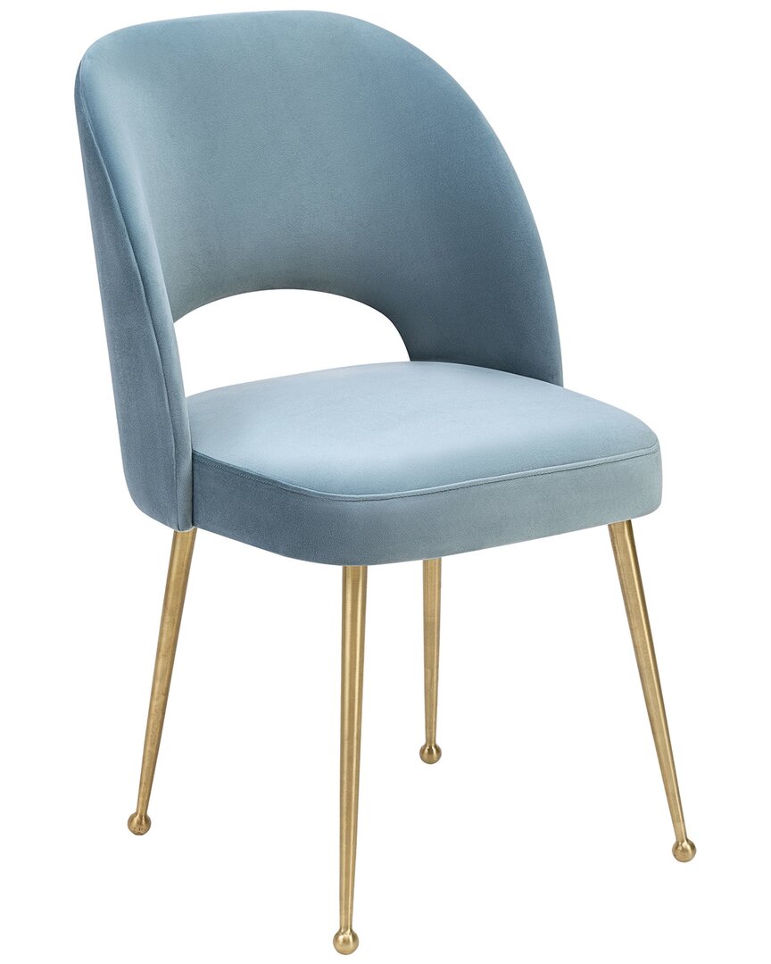 Tov Furniture Swell Velvet Chair In Blue