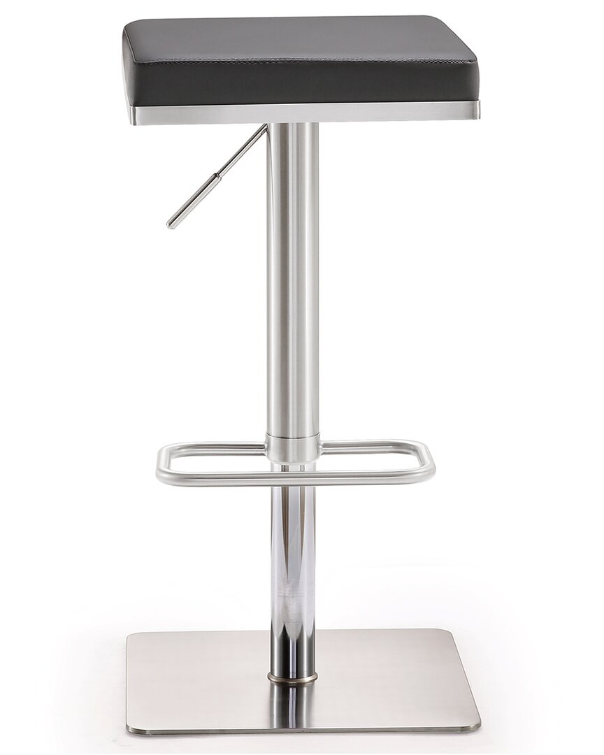 Tov Bari Grey Stainless Steel Adjustable Barstool