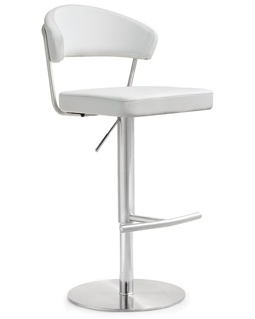Tov Cosmo White Stainless Steel Barstool