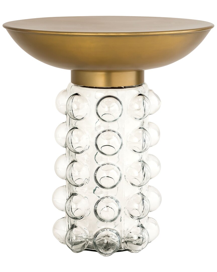 Tov Furniture Bubble Glass Side Table In Gold