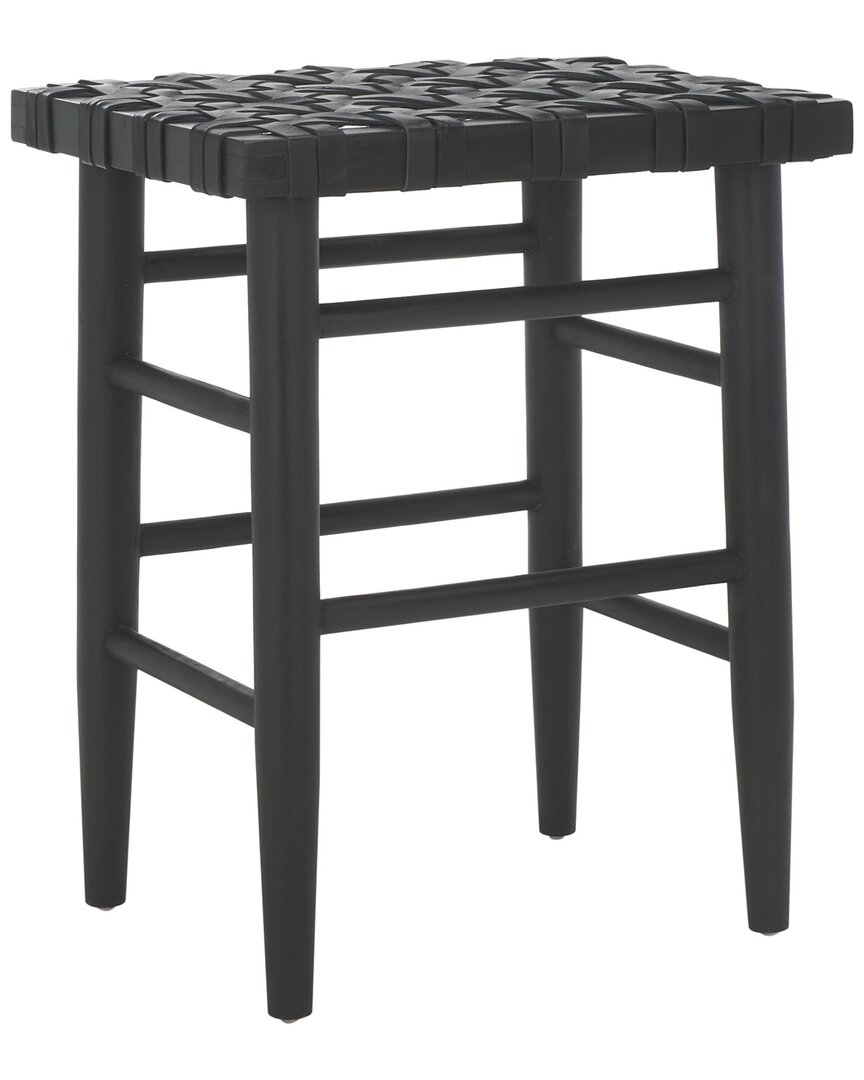 Safavieh Walda Leather Woven Counter Stool
