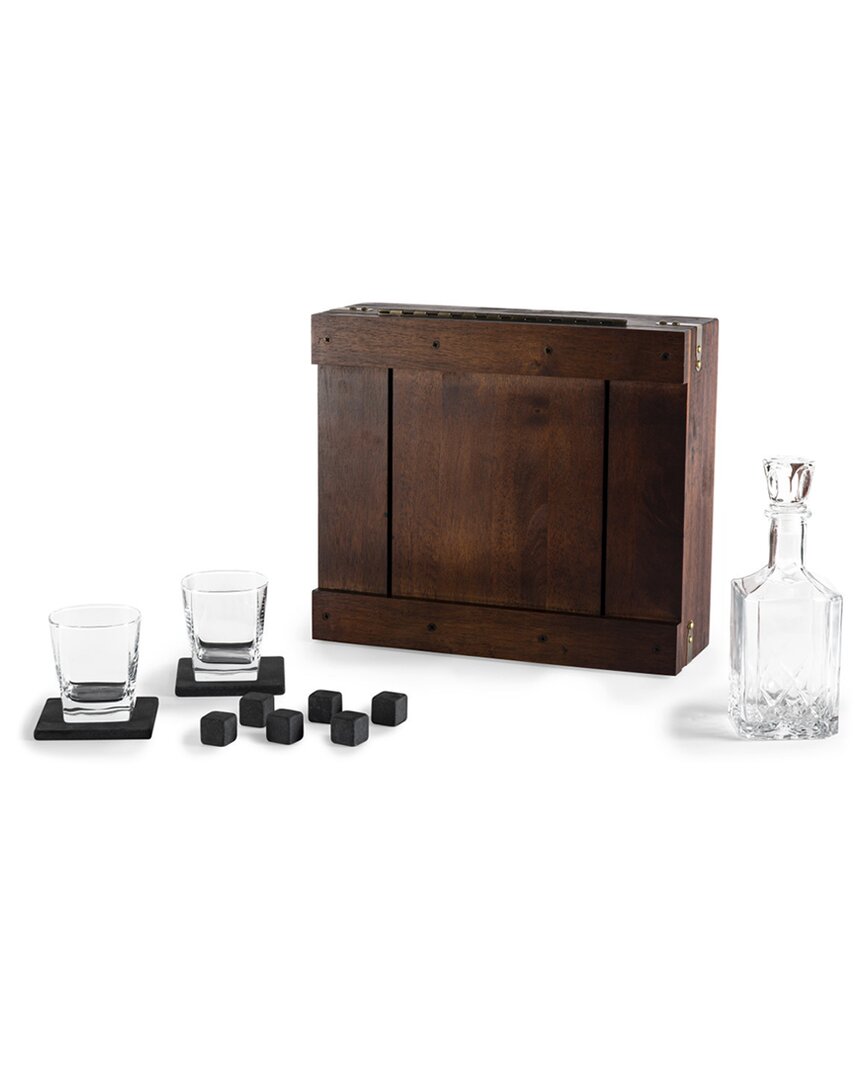 Legacy Whiskey Box With Decanter Gift Set In Brown