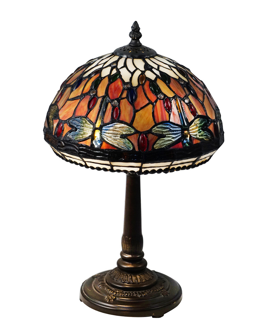 Dale Tiffany Tavis Dragonfly Table Lamp In Multi