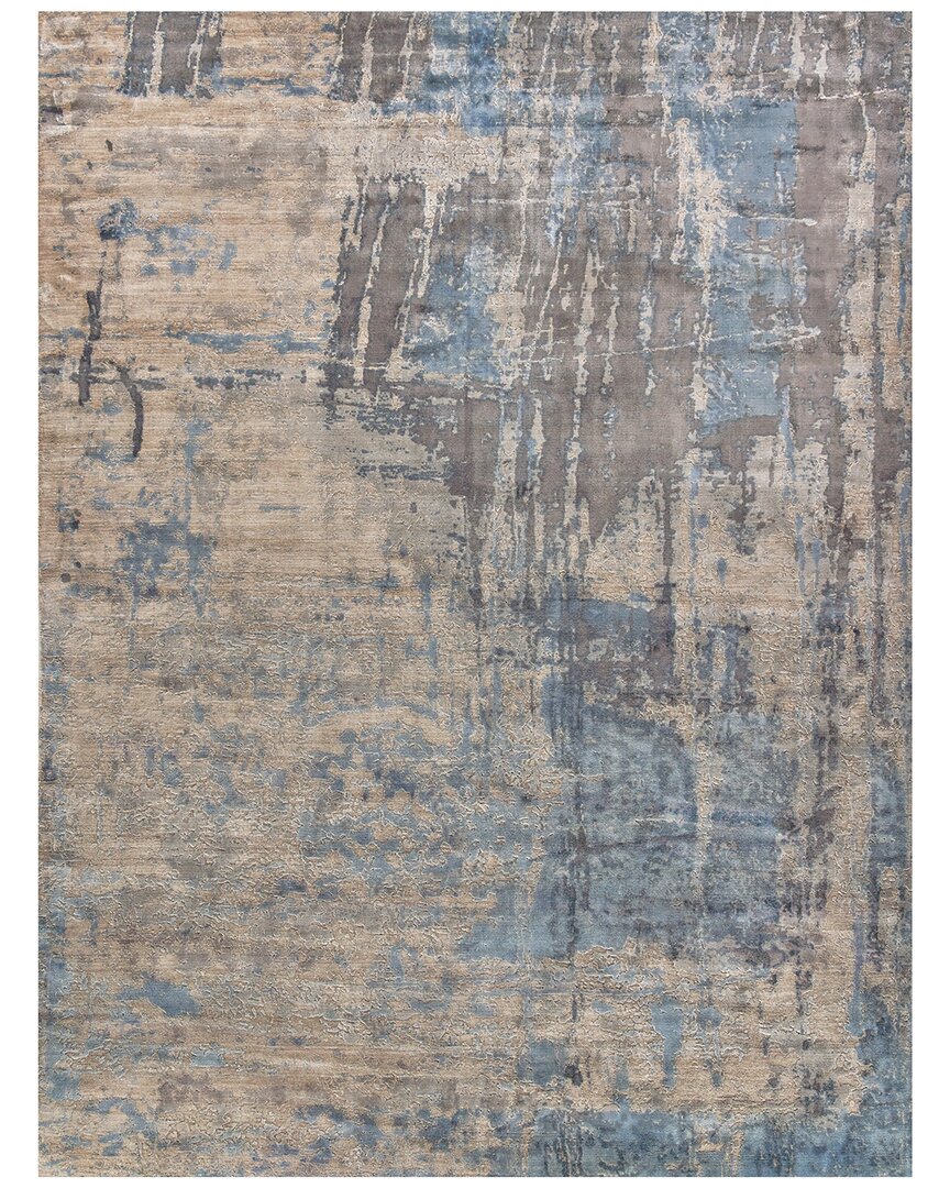 Exquisite Rugs Reflections Hand-loomed Bamboo Silk-blend Rug In Beige