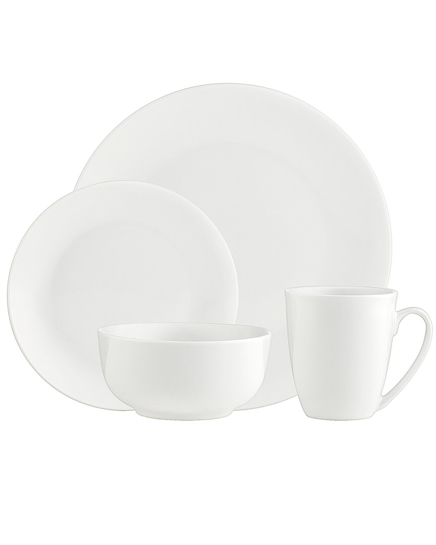 Godinger Alora Porcelain 16pc Dinnerware Set In White