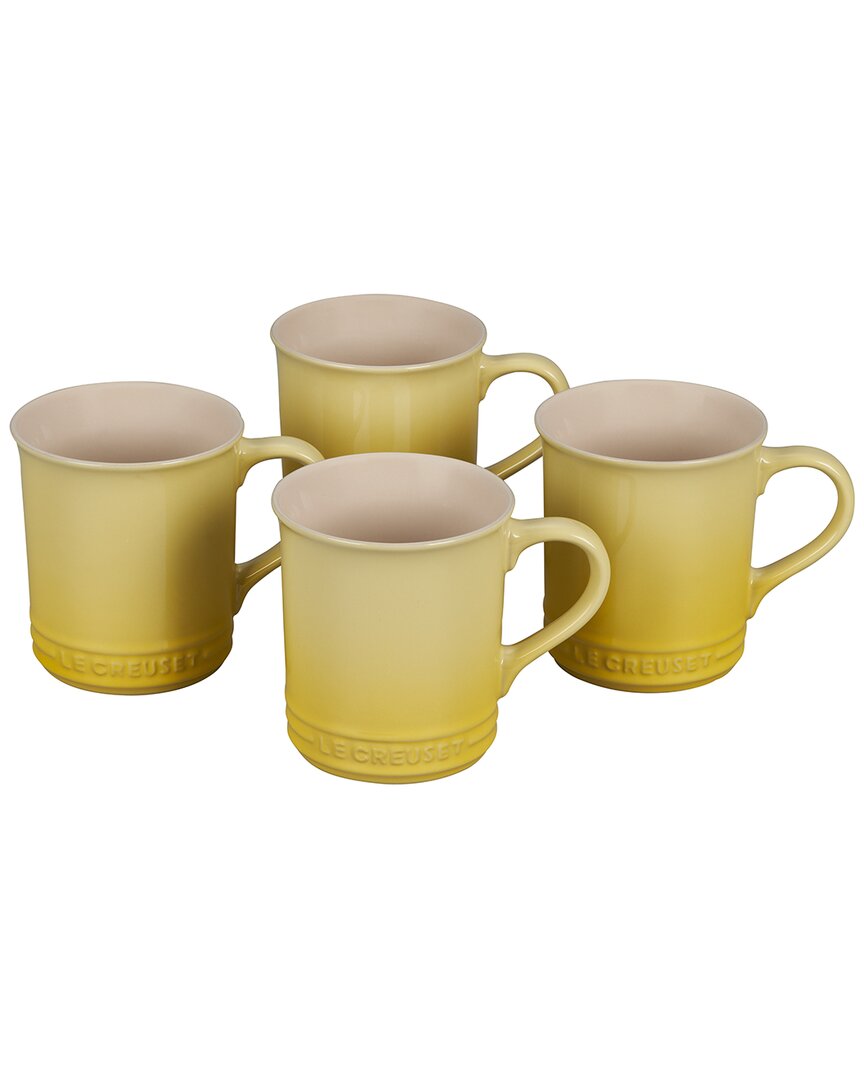 Le Creuset 4-piece Stoneware Mug Set In Nocolor