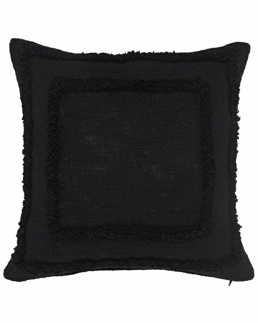 Lr Home Reena Modern Tufted Solid Throw Pillow In Black