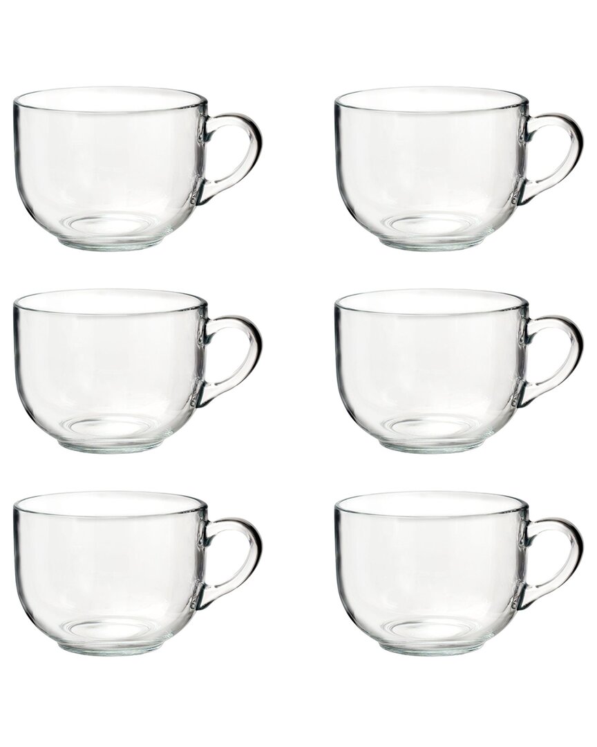 10 Strawberry Street Set Of 6 Borgo Tazzotta Glass Coffee Mugs
