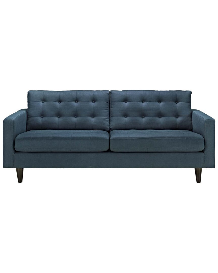 Modway Empress Upholstered Fabric Sofa In Blue