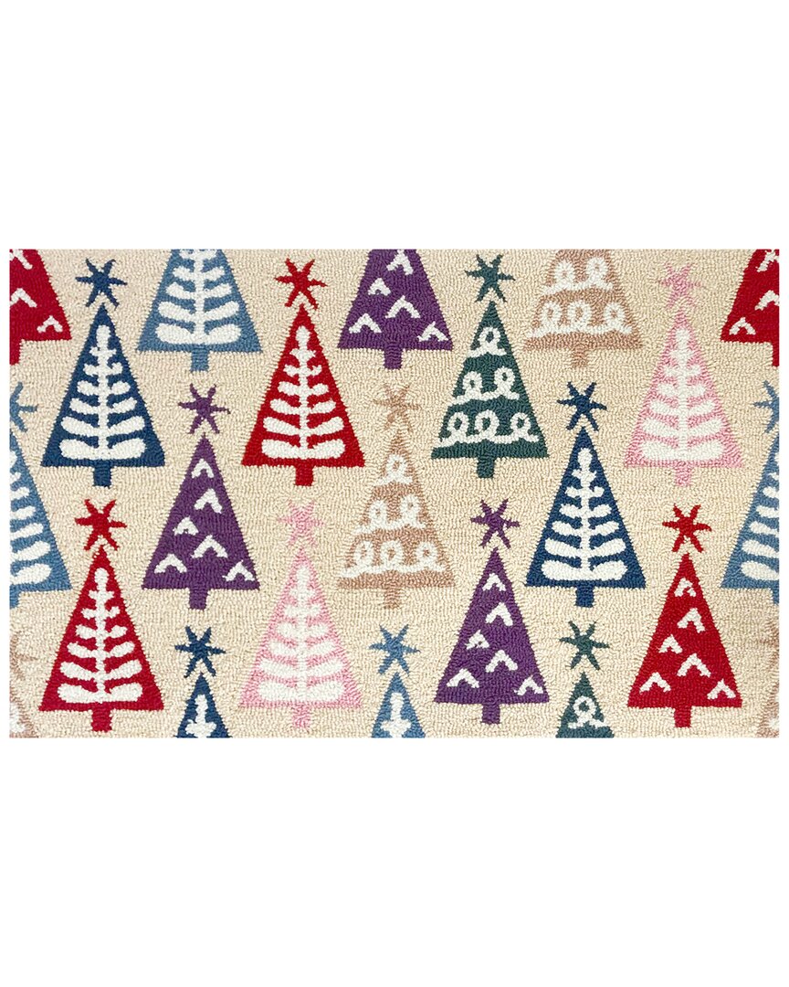 The Rug Market Scandi Trees 24x36in Doormat In Cream