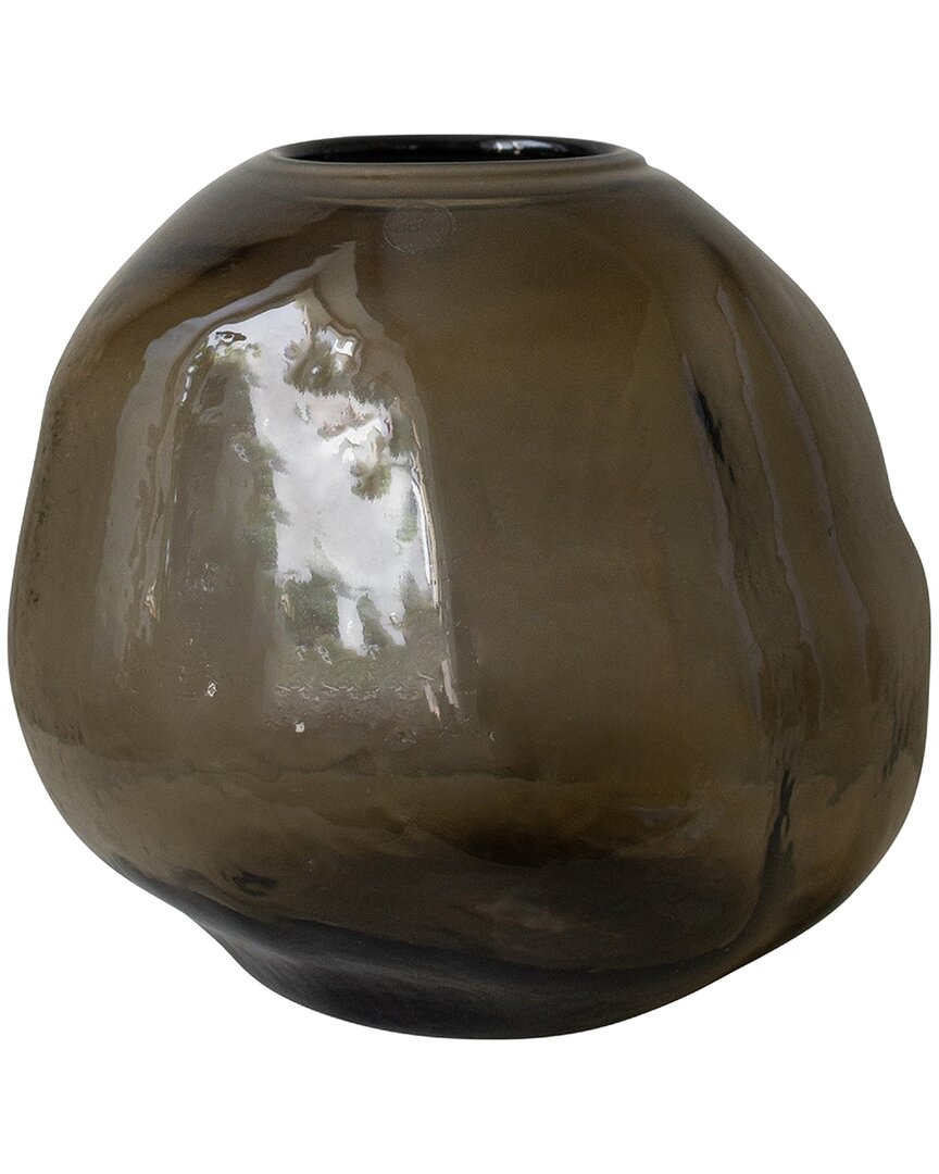 Shop Bidkhome Large Pebble Vase In Brown