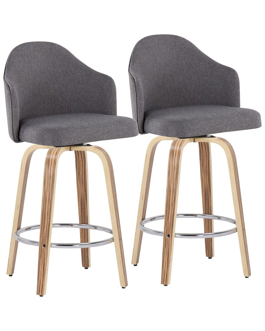 LUMISOURCE LUMISOURCE SET OF 2 AHOY COUNTER STOOLS