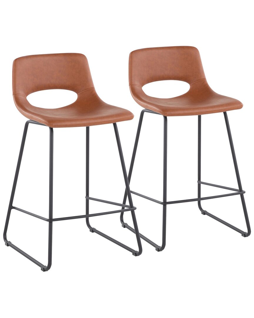Lumisource Set Of 2 Robbi Counter Stools In Black