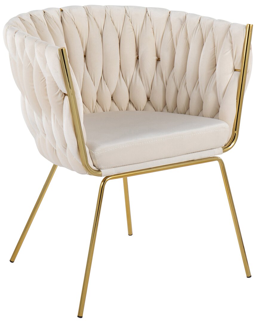 Lumisource Braided Renee Chair In Gold