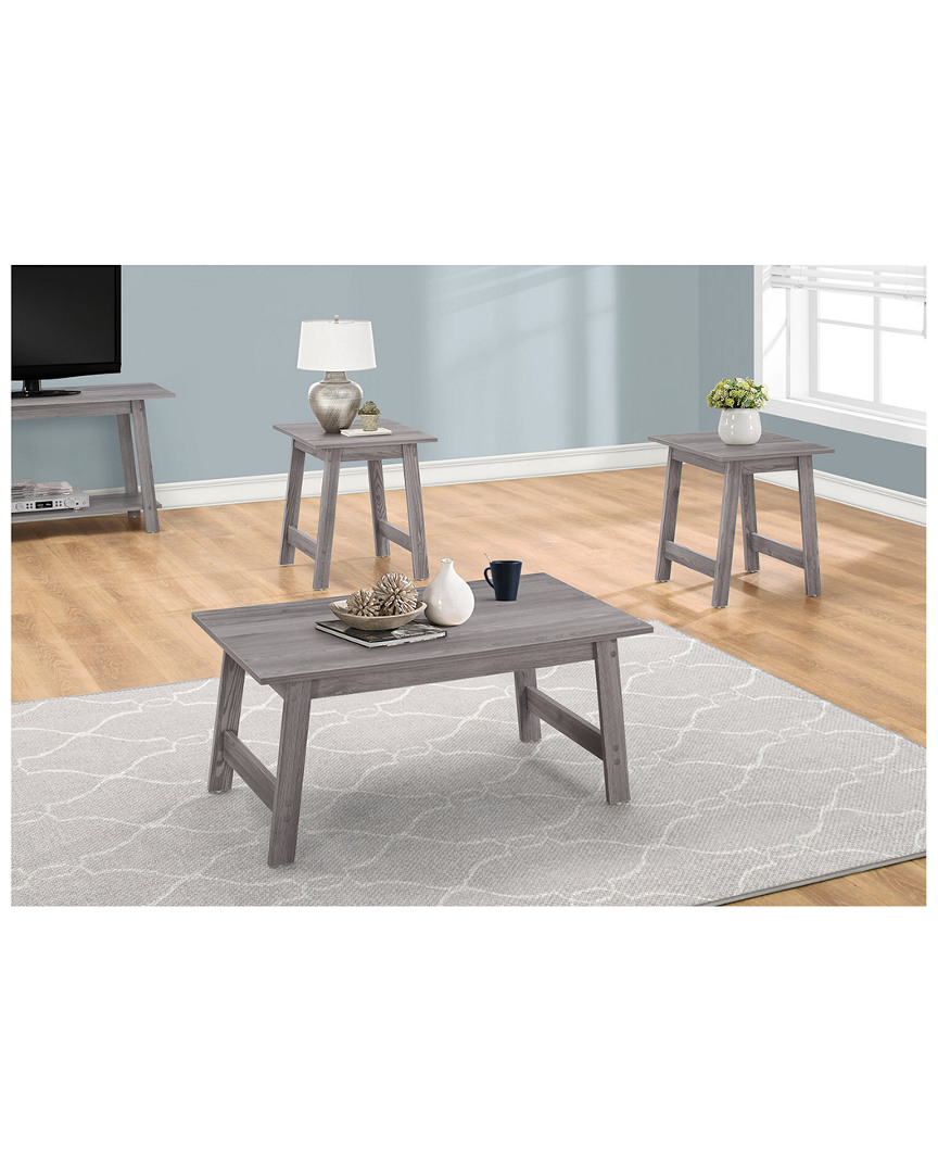 Monarch Specialties 3pc Table Set