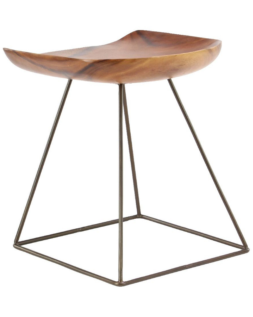 Peyton Lane Rustic Square-seat Stool