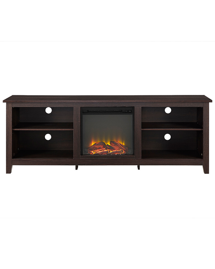 Hewson 70in Rustic Farmhouse Electric Fireplace Tv Stand