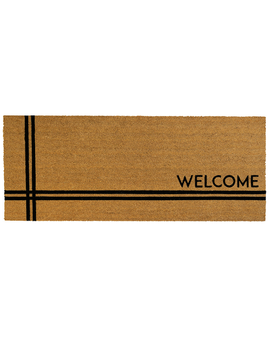 Entryways Crisscross Welcome Coir Doormat
