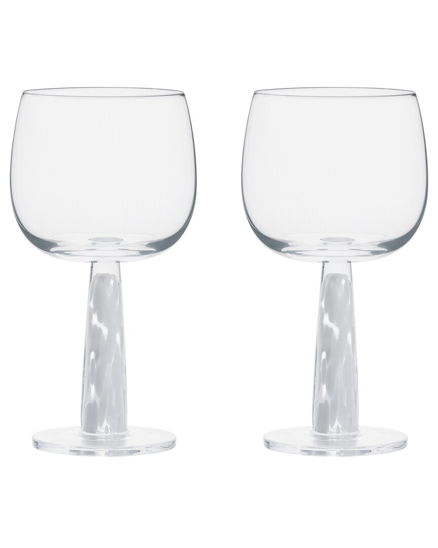 Anton Studio Designs Set Of 2 Manhattan Gin Glasses In White