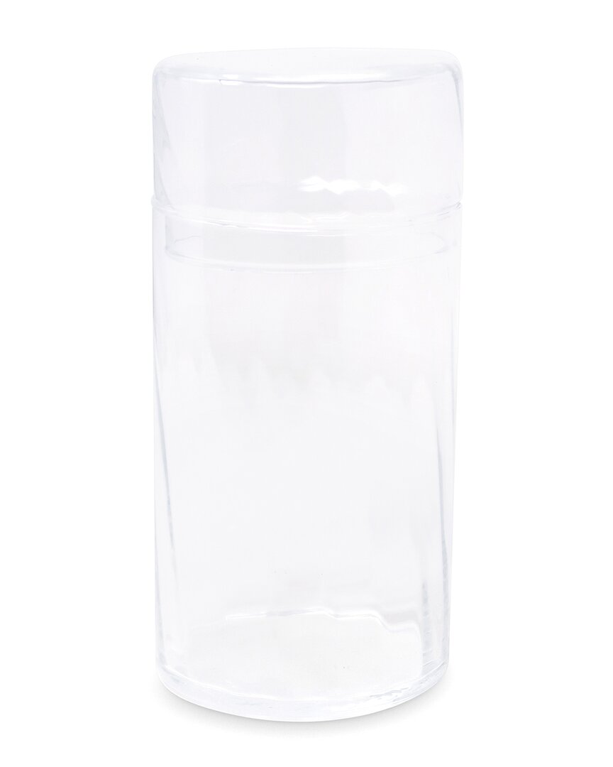 Vivience Small Spiral Design Jar In Transparent